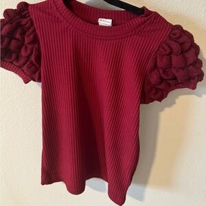Cute red maroon top